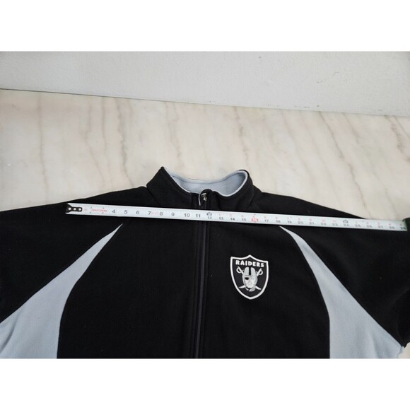 NFL Raiders Man's Long Sleeve Solid Zipper Black Sweater Size XXL - Picture 6 of 11